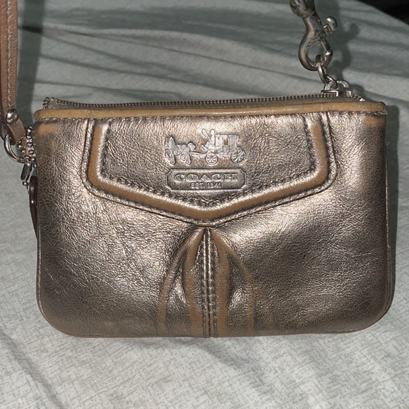 Coach Bags | Coach Wristlet Bronze Leather | - Picture 10 of 10